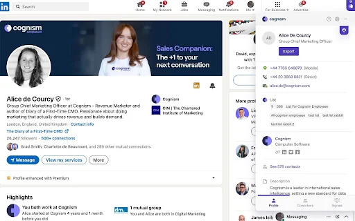 I-download ang Cognism Chrome Extension – Sales Intelligence - Screenshot 1