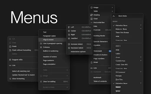 DocsAfterDark: Pinakamahusay na Dark Mode para sa Google Docs - Screenshot 4