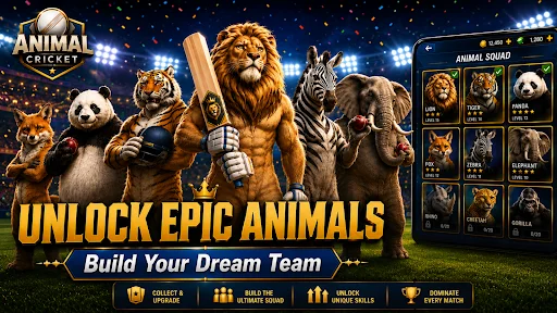 I-download ang Animal Cricket – Bumuo ng Iyong Animal Team Ngayon - Screenshot 16