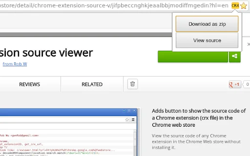 Chrome Extension Source Viewer: Tingnan ang Source Code nang Libre - Screenshot 1