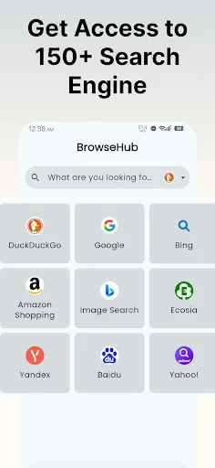 Browsehub: Private Browser – Mabilis na Access sa 150+ Search Engines - Screenshot 1