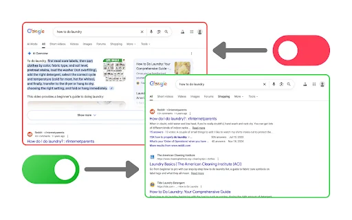 I-download ang Hide Google AI Overviews – Linisin ang Google Search - Screenshot 1