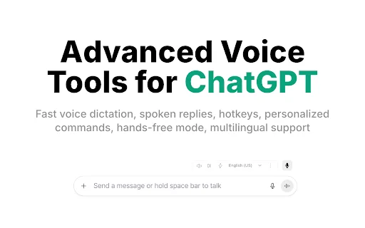Voice Control for ChatGPT: Mabilis na Voice Command & Read Aloud - Screenshot 1